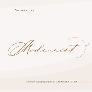 Wedding Font, Calligraphy Script Font, Handwritten font for Wedding invitations Modernist image 1