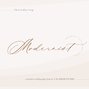 Wedding Font, Calligraphy Script Font, Handwritten font for Wedding invitations - Modernist