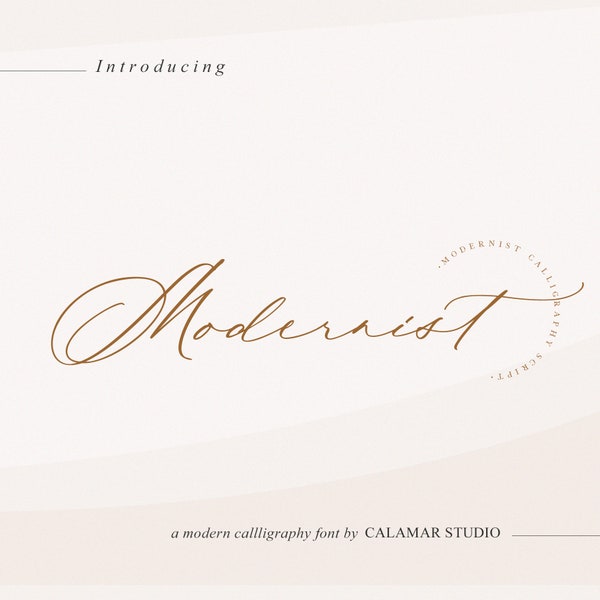 Wedding Font, Calligraphy Script Font, Handwritten font for Wedding invitations - Modernist