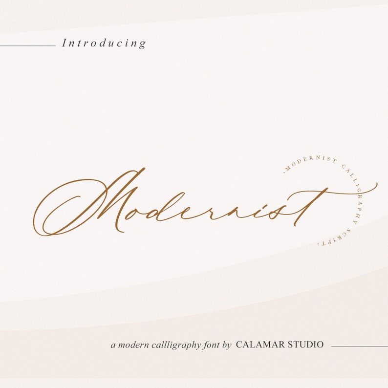 Wedding Font, Calligraphy Script Font, Handwritten font for Wedding invitations Modernist image 1