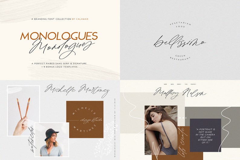Modern Calligraphy Font Bundle: Wedding & Logo Fonts (TTF OTF) - Etsy