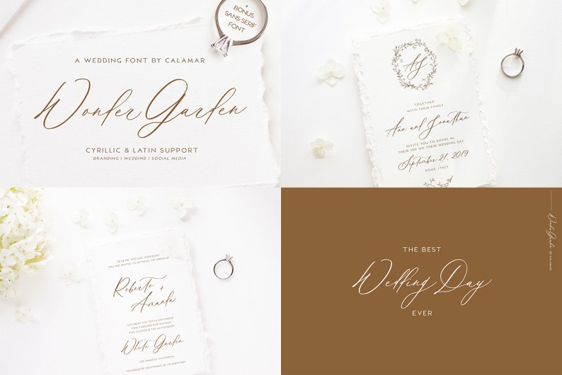 Modern Calligraphy Font Bundle: Wedding & Logo Fonts (TTF OTF) - Etsy