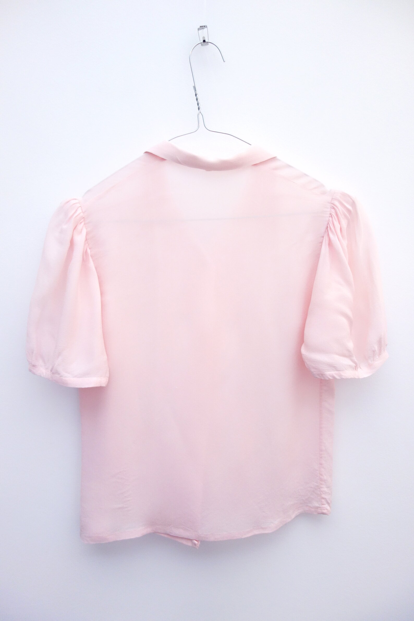 pink crepe blouse