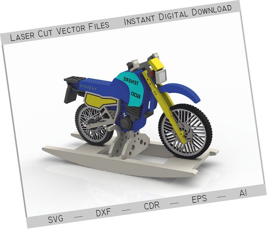 Download Bike 3d Puzzle Organizer Laser Cut Files Svg Dxf Cdr Vector Plans Model Project Instant Download Digital Art Collectibles Kromasol Com