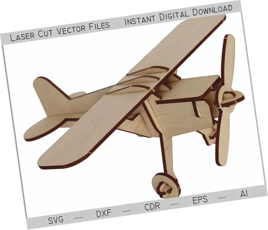 Aircraft. Laser cut SVG dxf cnc patterns dxf files for Etsy