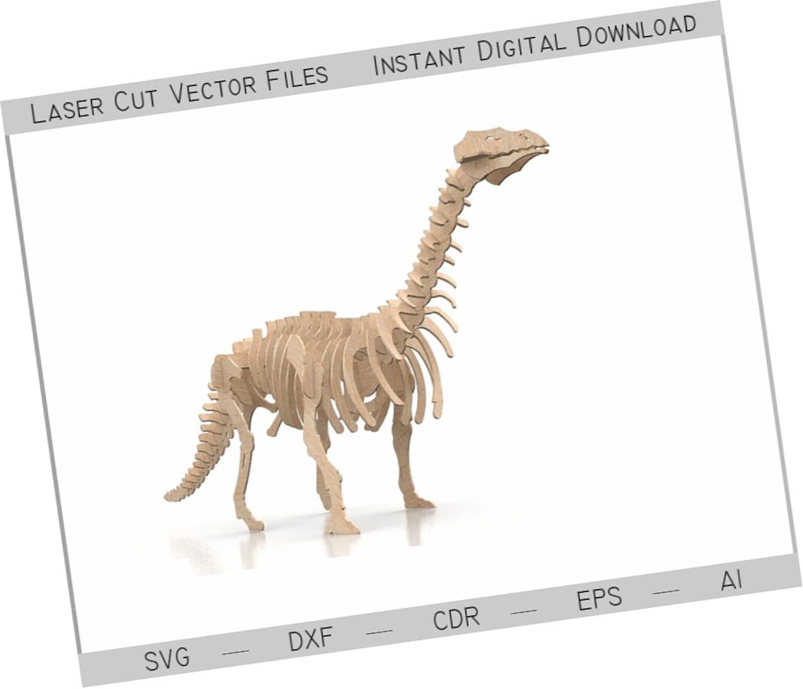 Dinosaur. Laser Cut File SVG Dxf Cnc Files Cnc Vector 3d Etsy