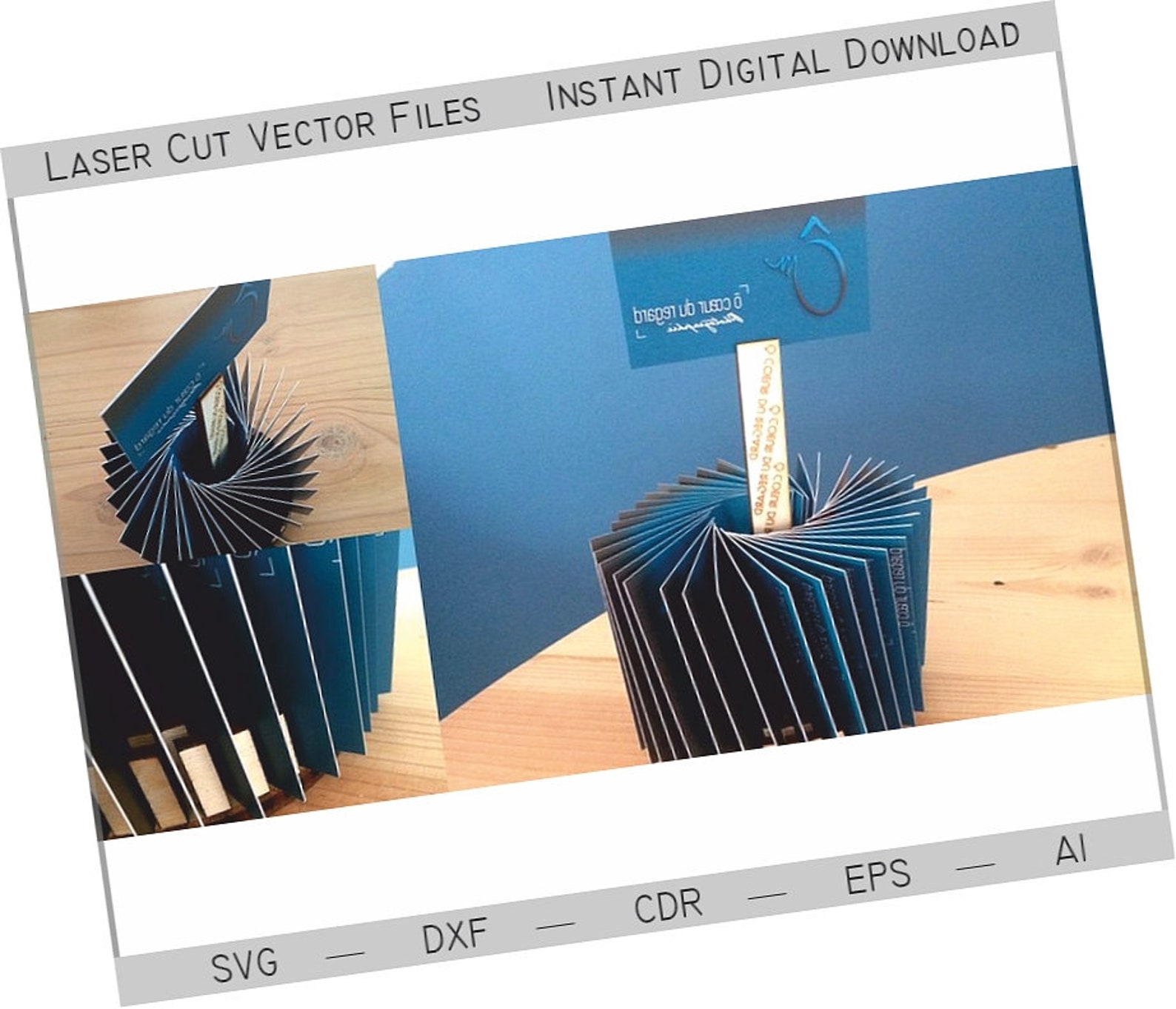 Business card holder. Laser cut SVG dxf laser cut template Etsy