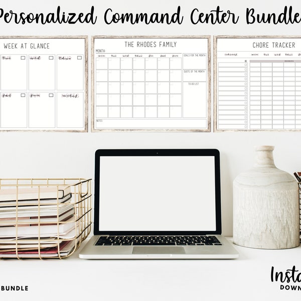Personalized Command Center Bundle | Digital Printable