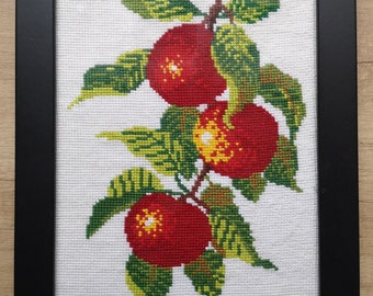 Cross stitch - picture with apples