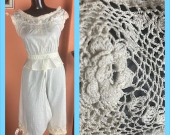 Antique Corset Cover Edwardian Camisole Top 1900s 1910s 1915s Lace