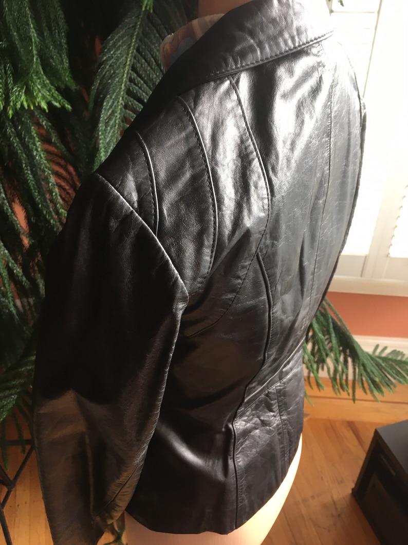 1970s/1980s Casablanca Black Leather Jacket image 6