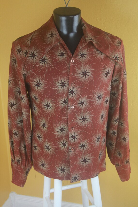 1970s Playboy Extravaganza Rayon Print Shirt - L/X