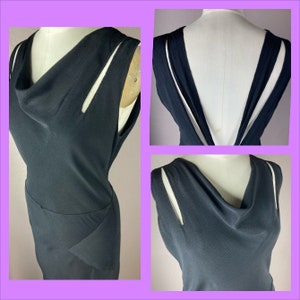 1930s Bias Cut Rayon Crepe Old Hollywood Gown with Sleeveless Dress Jacket
