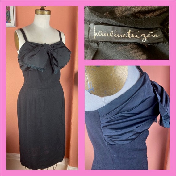 1950s Pauline Trigére Cocktail Dress