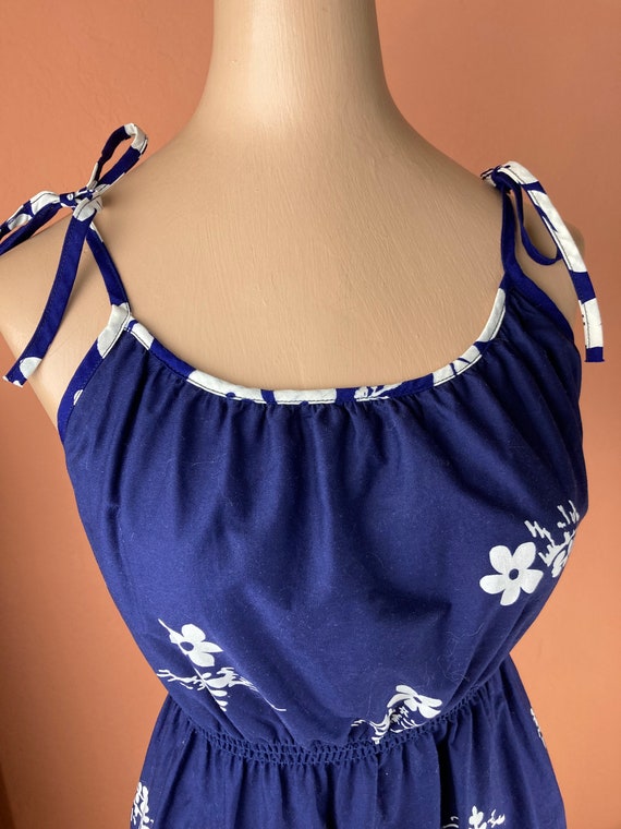 1960s Blue Ui Maikai Hawaiian Dress - Medium - image 3