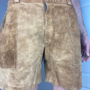 1970s Rust Suede Shorts 34 image 2