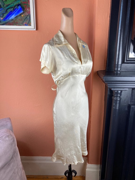 Buy 1940s Monogrammed Silk and Rayon Bias Cut Nightgown Small Online in India Etsy
