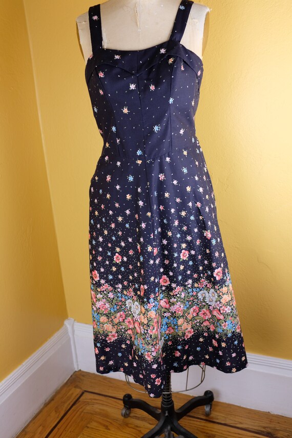 1970s/80s Floral Sundress w/smocking