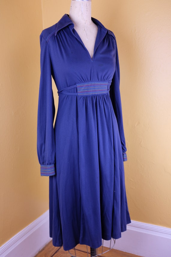 Super 70s Long-sleeved Jersey Dress - sz 8-10
