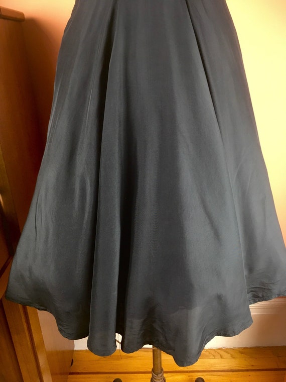 1940s / 1950s Black Zippered Fit and Flare Slip - image 7