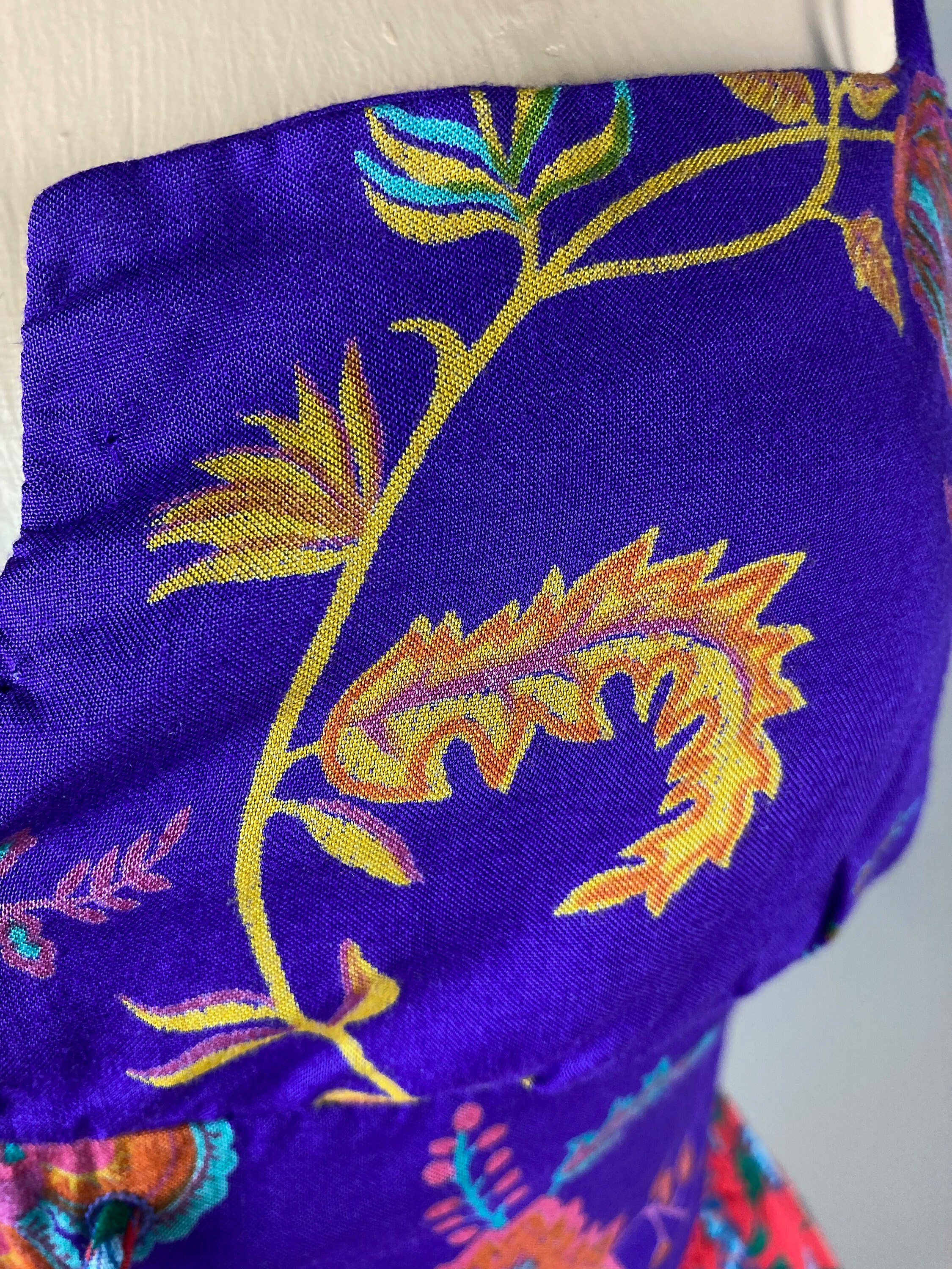 1970s Morty Sussman for Mollie Parnis Boutique Blue and Red