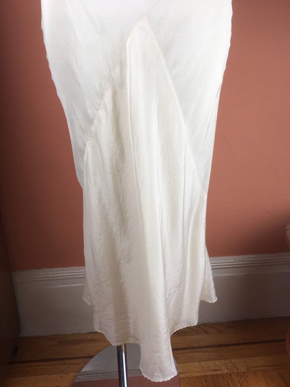 1930s Cream Silk Bias Cut Nightgown - XS - **As I… - image 7