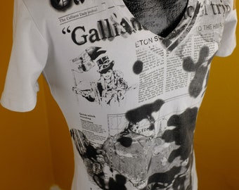 00s初期 Archive Y2K galliano ニュースペーパー Tシャツ - メルカリ