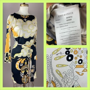 EMILIO PUCCI シルクワンピース36 エミリオプッチ✨シルク100% ひざ丈