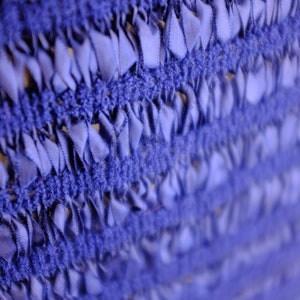 Royal Blue 1940s/50s Silk Ribbon and Wool Knit Dress image 9
