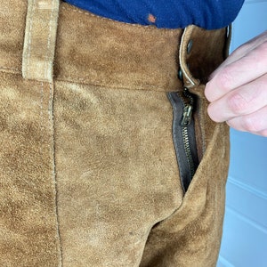 1970s Rust Suede Shorts 34 image 3