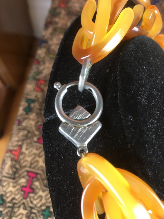 Midcentury Atomic Statement Necklace - Vintage Pl… - image 5