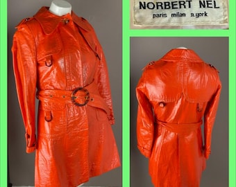 ヴィンテージ 60 年代 COURREGES コート / 1960 年代 モッド オレンジ