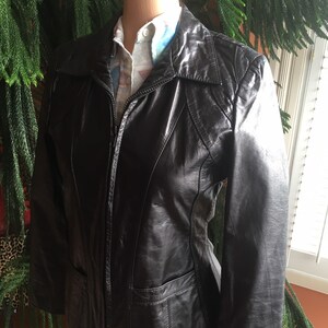 1970s/1980s Casablanca Black Leather Jacket image 2