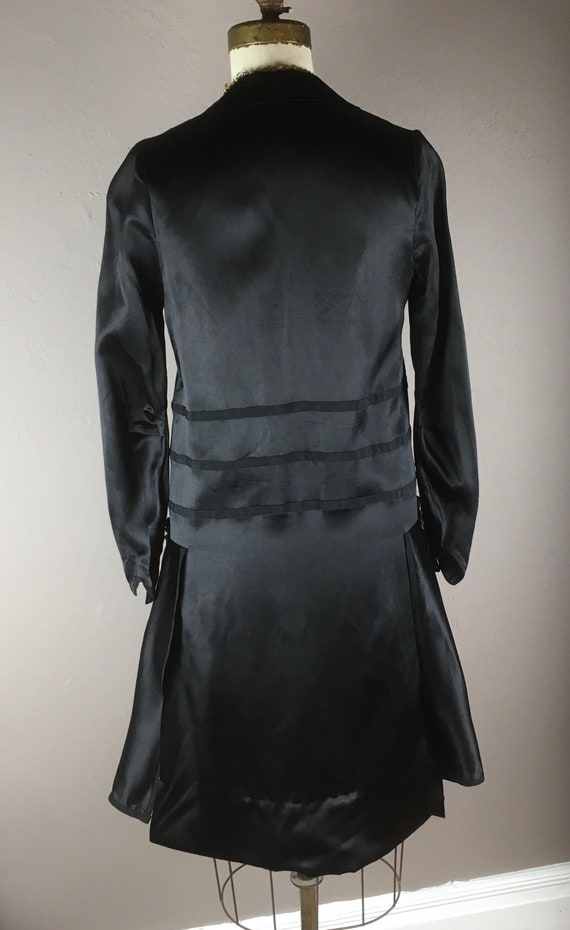 1920s Original Silk Satin Deco Dress - image 3