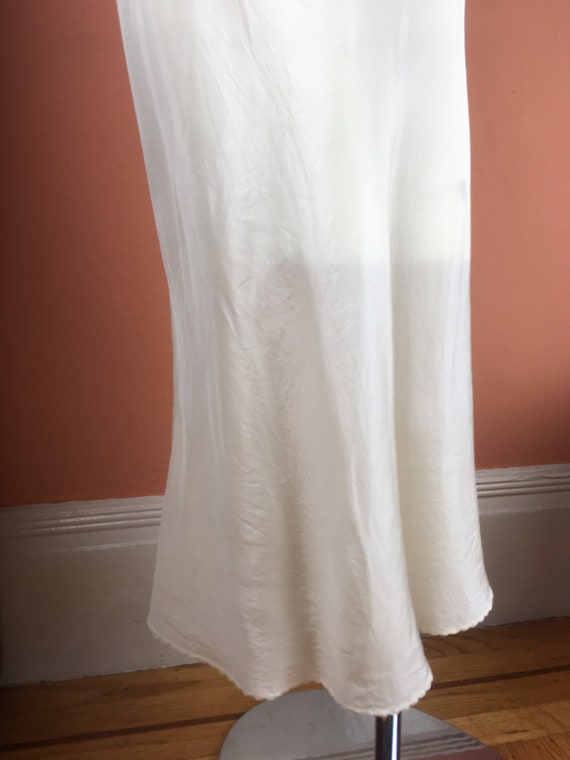 1930s Cream Silk Bias Cut Nightgown - XS - **As I… - image 8