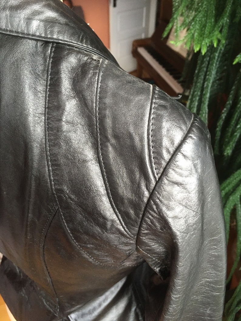 1970s/1980s Casablanca Black Leather Jacket image 5