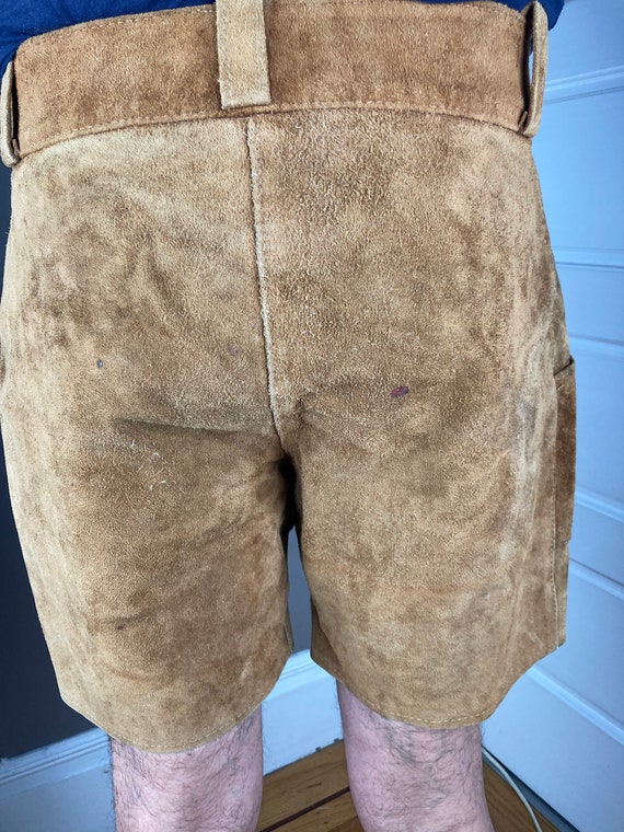 1970s Rust Suede Shorts - 34” - image 6