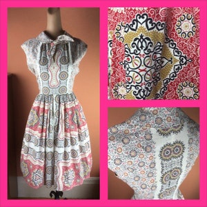 Lovely 1940s Cotton Print Dress