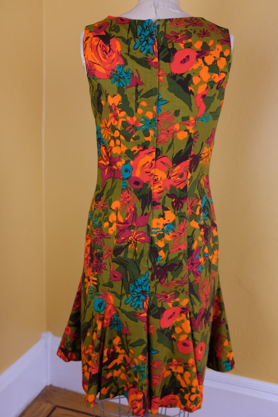 1960s/70s Talento Floral Cotton Dress - Size 4-6 - image 2