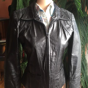 1970s/1980s Casablanca Black Leather Jacket image 1