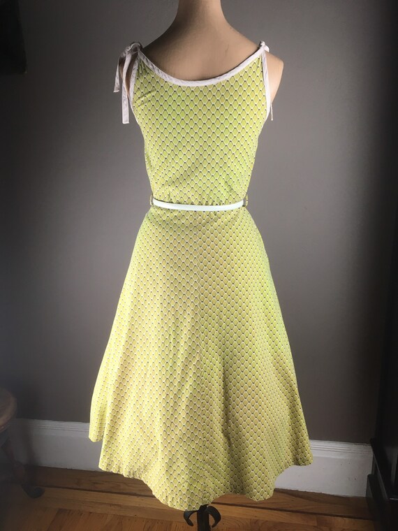 1940s/1950s Cotton Print Dress - image 5