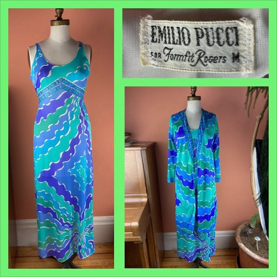 1960s / 1970s Emilio Pucci for Formfit Rogers Nightgown and Jacket