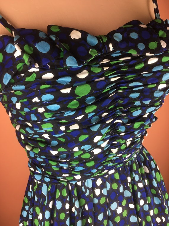 Fabulous 1940s/1950s Circle Print Sundress - image 8