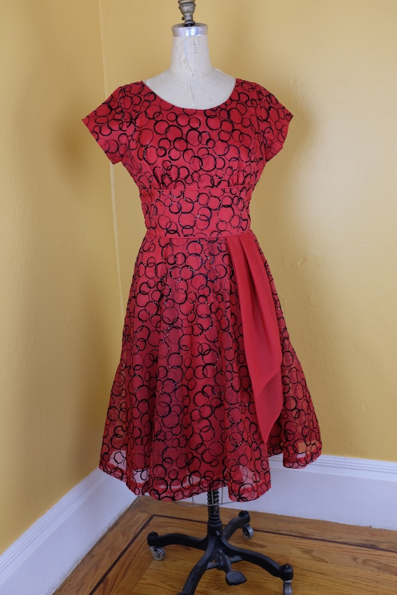 Red 1940s/50s Party Dress