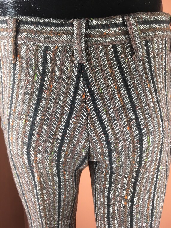 NWOT Fabulous 1970s Mens Striped Bell Bottom Pant… - image 9