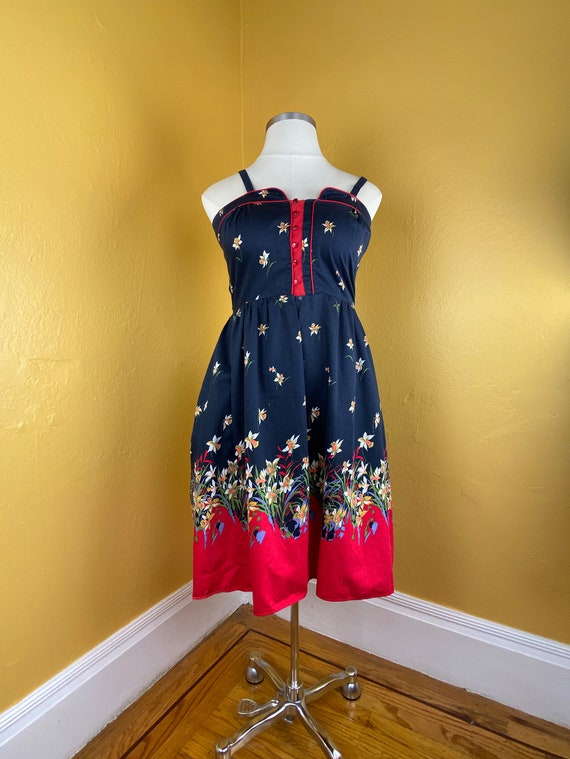1970s Floral Sundress - large