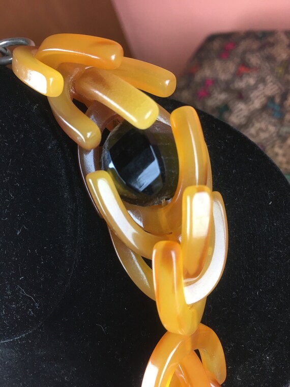 Midcentury Atomic Statement Necklace - Vintage Pl… - image 10