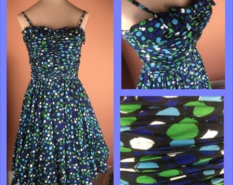 Fabulous 1940s/1950s Circle Print Sundress