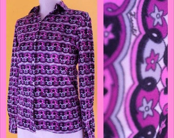 Fabulous 1960s/ 1970s Emilio Pucci Knit Polyester Blouse