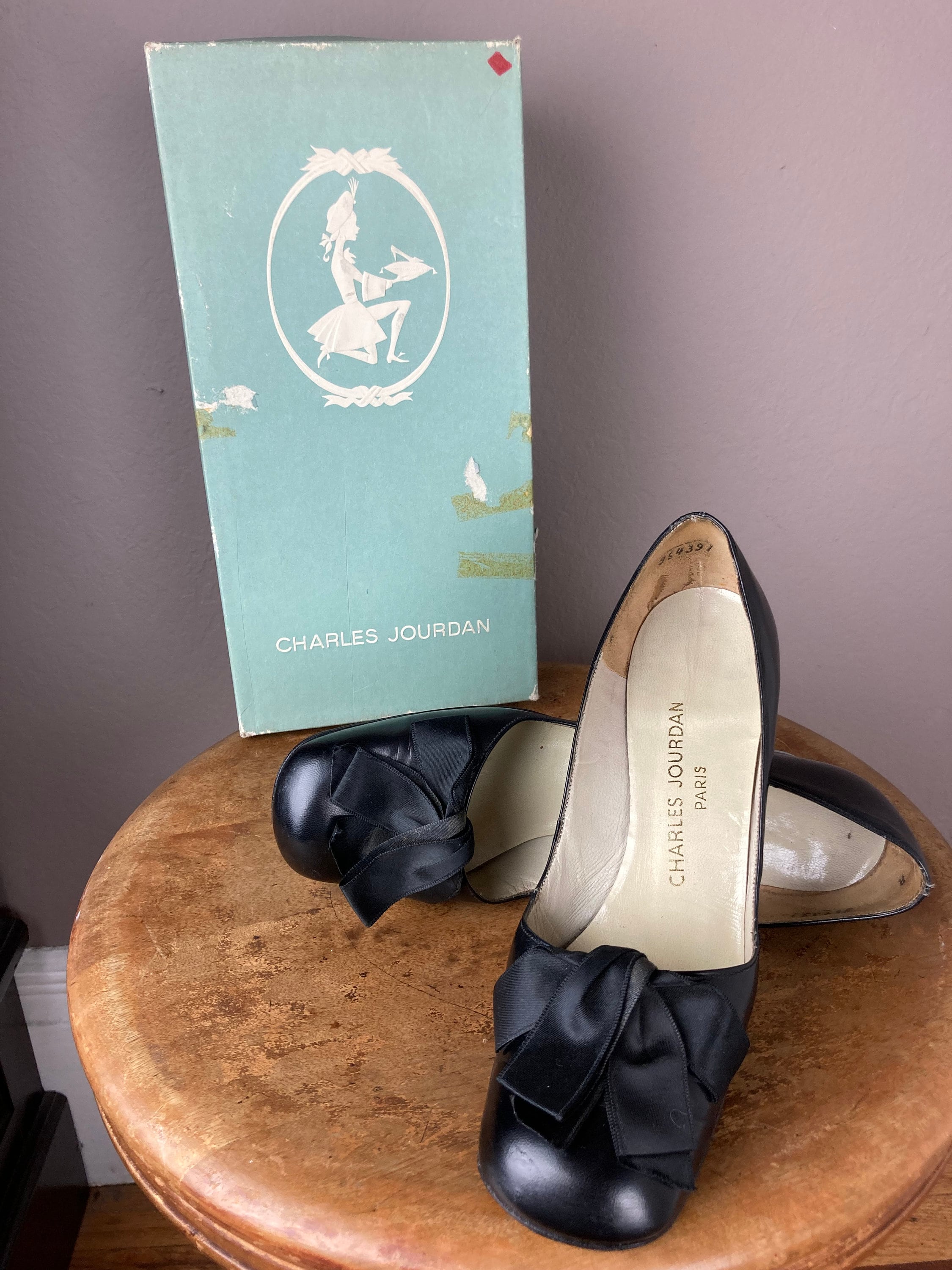 1960s Charles Jourdan “ellie Racing” Shoes With Original Box 